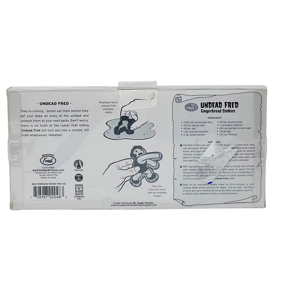 Undead Fred Zombie Halloween Cookie Cutters Set of 3 NEW in Package - Picture 6 of 9